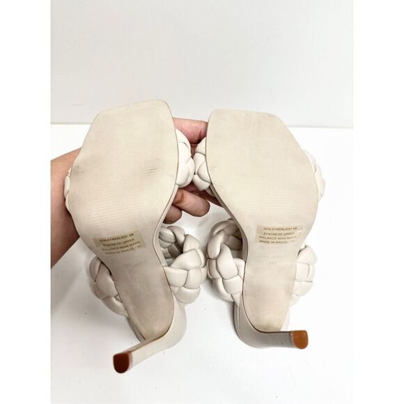 Steve Madden Sandals Womens Size 6 Cream Kenley Slip On Shoes NEW - Picture 8 of 8
